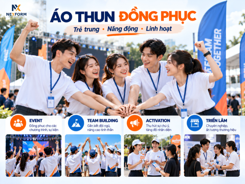 Áo thun đồng phục doanh nghiệp cho sự kiện, team building, activation và triển lãm