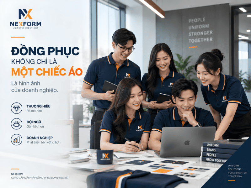 Đồng phục doanh nghiệp chuyên nghiệp thể hiện hình ảnh thương hiệu và đội ngũ