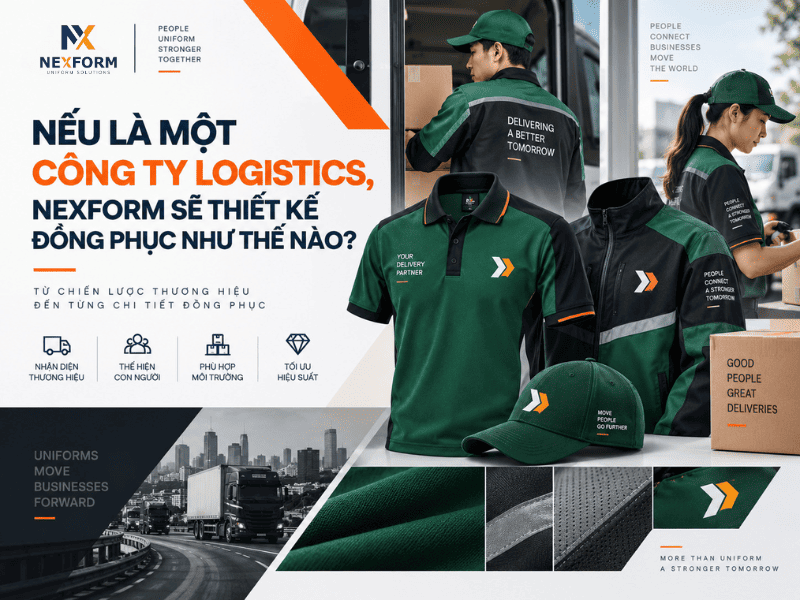 Thiết kế đồng phục doanh nghiệp logistics theo nhận diện thương hiệu