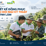 Thiết kế đồng phục cho đội ngũ kỹ thuật Huỳnh Lâm làm việc tại vườn